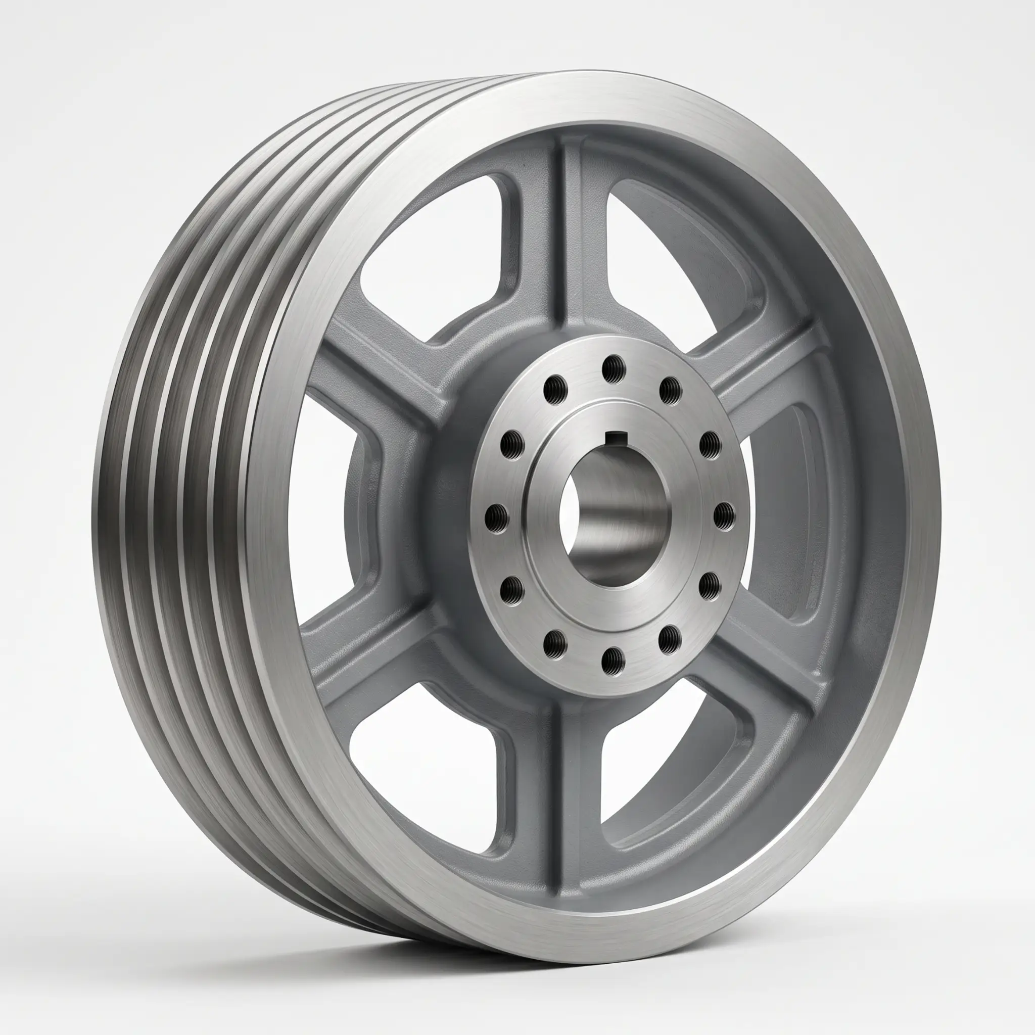 Main & Traction Sheaves — Drive sheaves with hardened, profile-ground grooves for traction and grip.